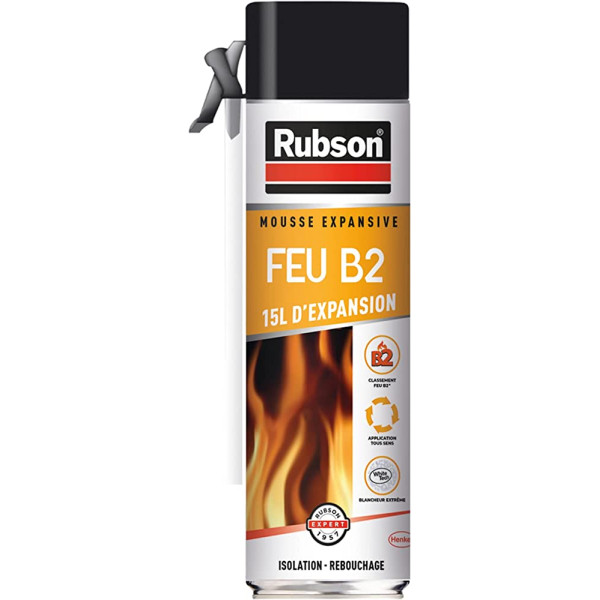 RUBSON - Mousse Expansive Fire B2 Aérosol 500ml