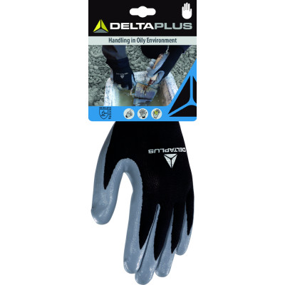Gants Milieu Huileux Tricot Enduit Gris sur Carte
