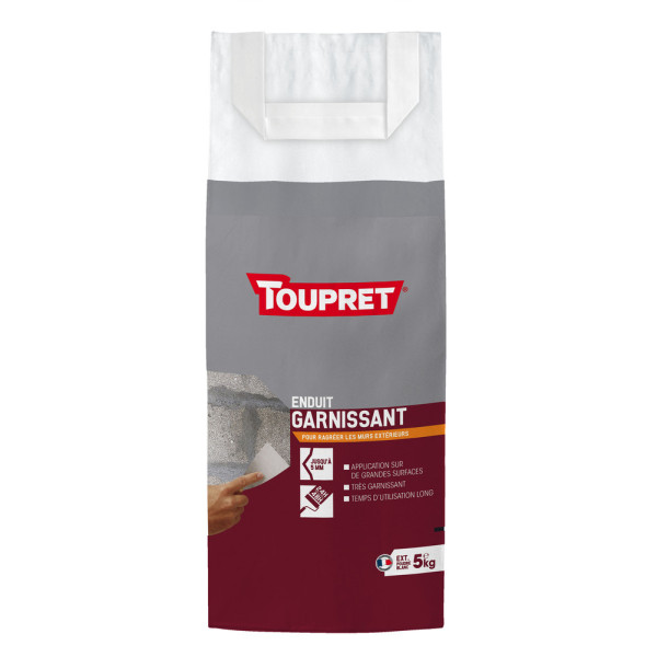 TOUPRET - Enduit Garnissant Extérieur Poudre 5kg