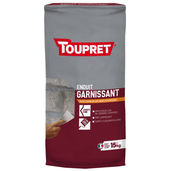TOUPRET - Enduit Garnissant Extérieur Poudre 15kg