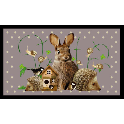 Tapis Velvet Lapin Herissons 45x75cm