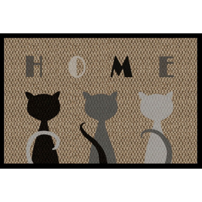 Tapis Velvet Desin Home 3 Chats 45x75cm