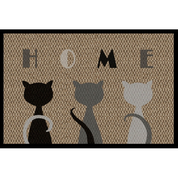MERCURY - Tapis Velvet Desin Home 3 Chats 45x75cm