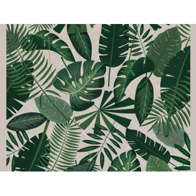 Tapis Velvet Feuillage Tropical1 45x75cm