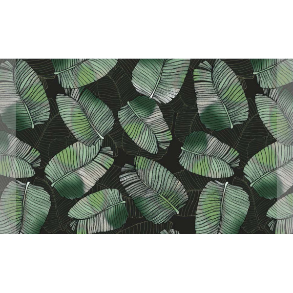 MERCURY - Tapis Velvet Feuillage Tropical2 45x75cm