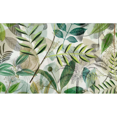 Tapis Velvet Feuillages Verts 45x75cm