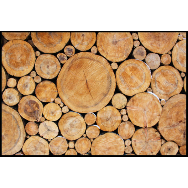 MERCURY - Tapis Velvet Rondins de Bois 45x75cm