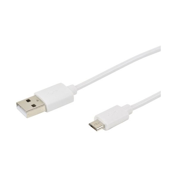 ERARD - CORDON USB 2.0 - Micro USB M / A M - 2.4A - blanc - 1m