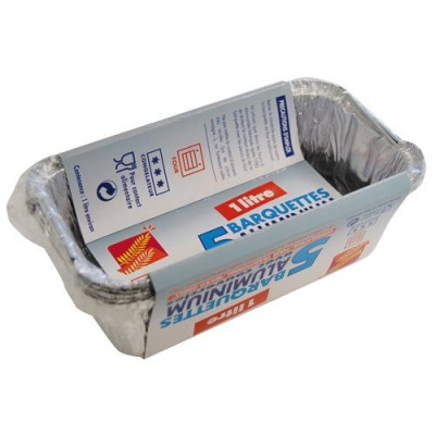 BARQUETTE ALU 0.5L + COUV.X5 ELBE (Vendu par 1)