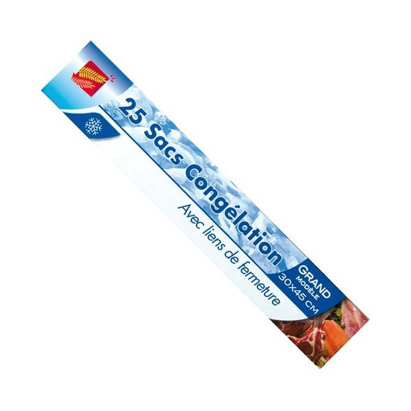 ELBE - Lot de 25 sacs de congélation Grand Modèle - 30 x 45 cm