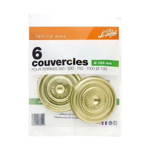 LE PARFAIT - Lot 6 couvercles 100 mm pour terrines - Familia Wiss