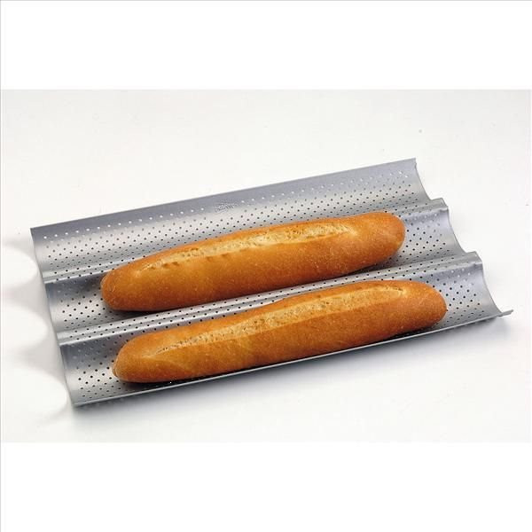 PATISSE - Moule 3 baguettes revêtu 38 cm - Silver Top