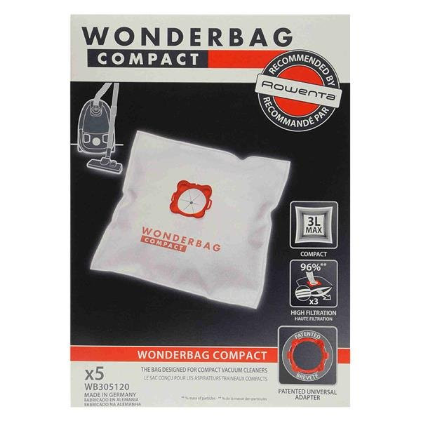 ROWENTA - Lot de 5 sacs aspirateur Wonderbag Compact - WB305120