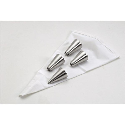 POCHE A DECORER 30CM +4 DOUILLES INOX