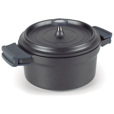 COCOTTE FONTE ALU REVETUE NOIR RD 28CM