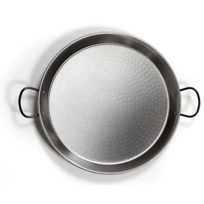 PLAT PAELLA PROFOND ACIER POLI 50CM