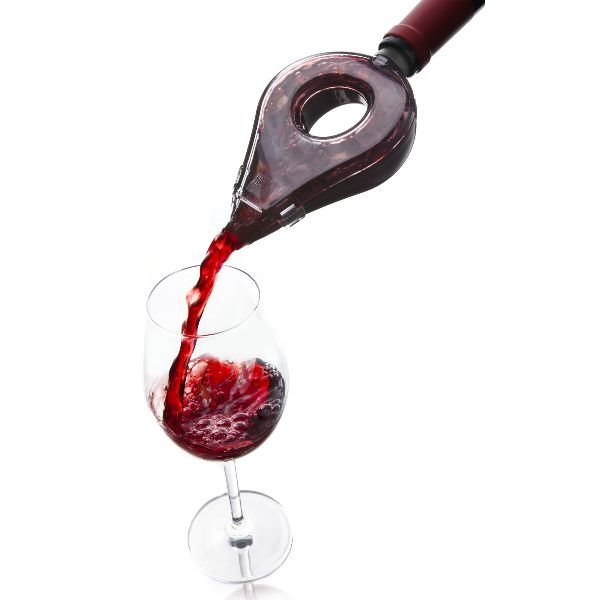 VACUVIN - Aérateur à vin Noir & Transparent - Wine Aerator