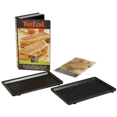 JEU DE PLAQUES: 1 GRILL PANINI POUR CROQUE GAUFRE - XA800312 - Noir