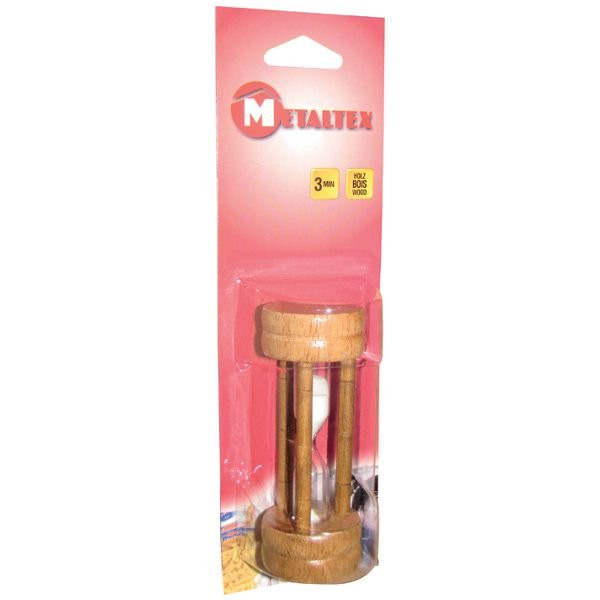 METALTEX - Sablier bois 3 minutes