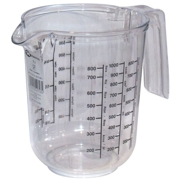 METALTEX - Verre doseur gradué plast. 1L
