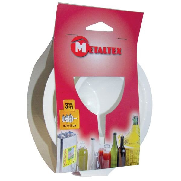 METALTEX - Lot de 3 entonnoirs