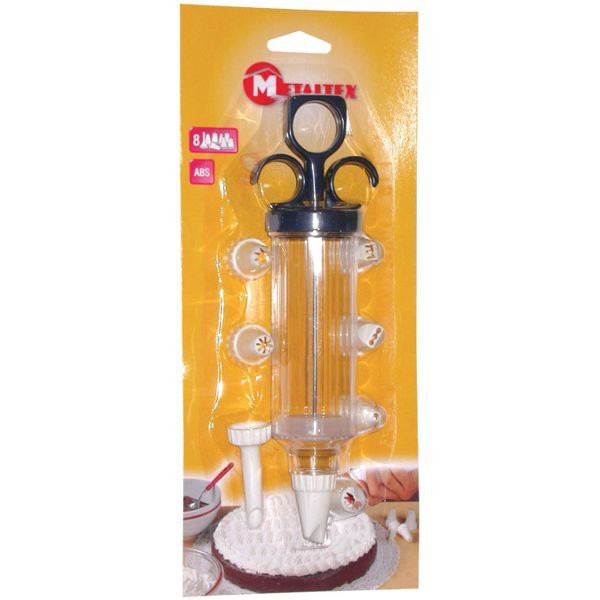 METALTEX - Seringue de décoration + 8 douilles