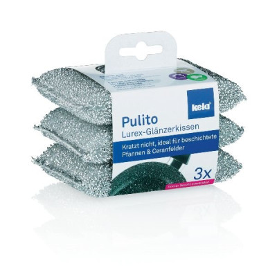 EPONGES POLYESTER ARGENTE PULITO 3 PCS