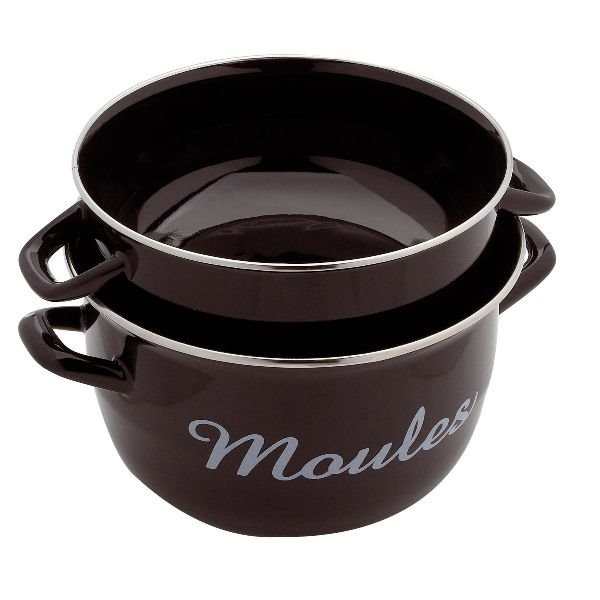 BAUMALU - Marmite à moules 18 cm Noire