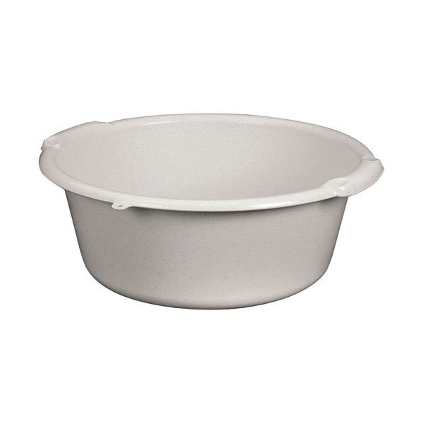 ALUMINIUM ET PLASTIQ - Bassine ronde 11l d38x16cm gris moucheté