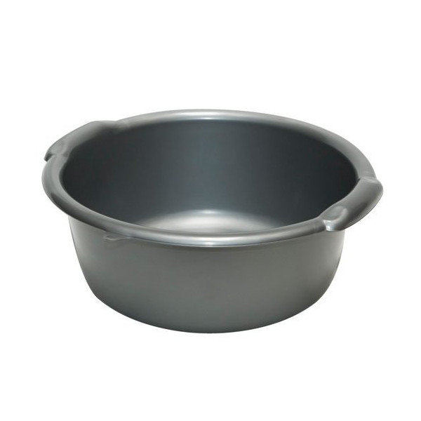 ALUMINIUM ET PLASTIQ - Bassine ronde d.38cm 11l silver