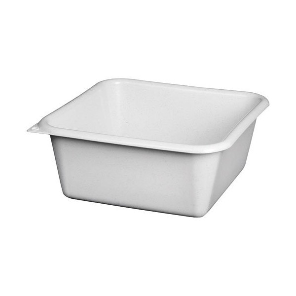 ALUMINIUM ET PLASTIQ - Cuvette carrée 32cm 8.5l gris moucheté