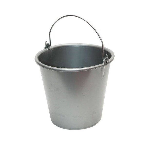 ALUMINIUM ET PLASTIQ - Seau ménage 10l anse métal silver