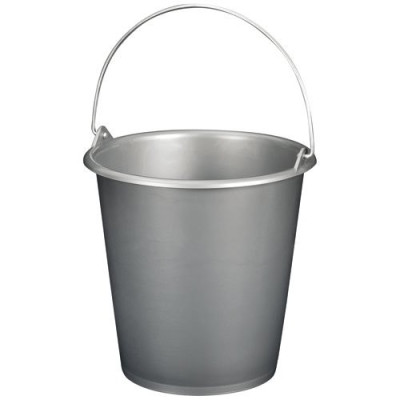 SEAU MENAGE 5L ANSE METAL SILVER (Vendu par 1)