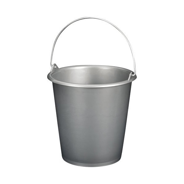 ALUMINIUM ET PLASTIQ - Seau ménage 5l anse métal silver