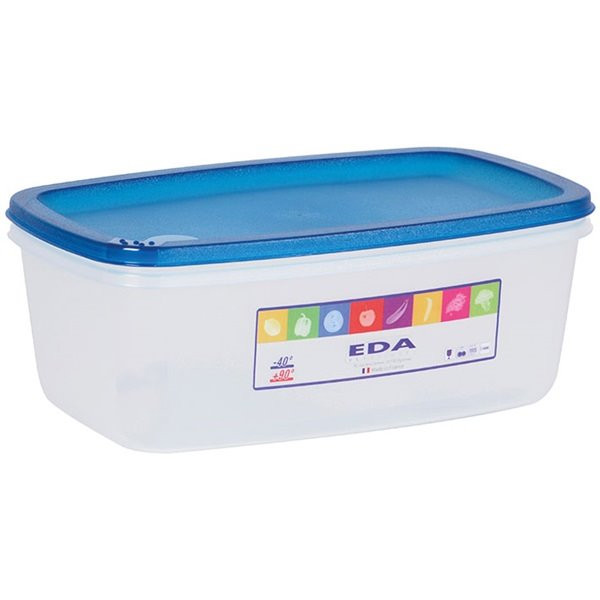 EDA - Boîte rectangle 3 L naturel couvercle turquoise