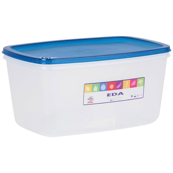 EDA - Boîte rectangle 5,5 L naturel couvercle turquoise