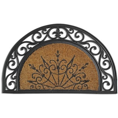 TAPIS COCO CORAL DEMI LUNE 45X75 85031