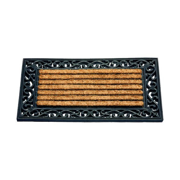 IDMAT - Tapis Coral en coco forme rectangle 45 x 75 cm