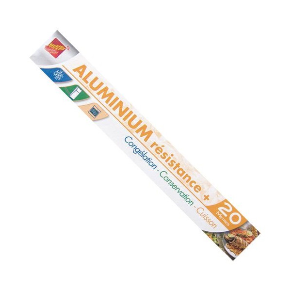 SPHERE - Rouleau papier Aluminium 20 m x 0.30 m - 15 Microns