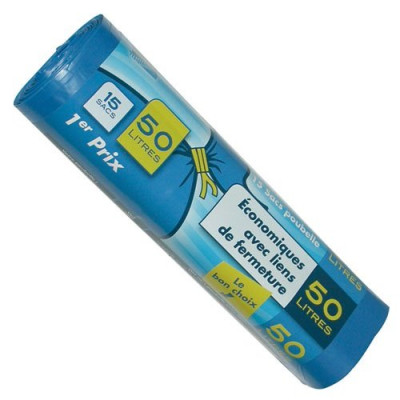 SAC POUBELLE 50L X15 14M  PXEC5014SM (Vendu par 1)