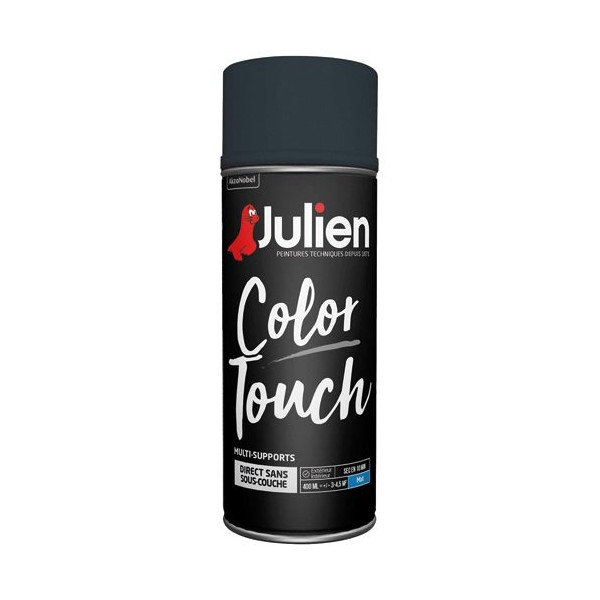 JULIEN - Bombe peinture noir mat - 400 mL