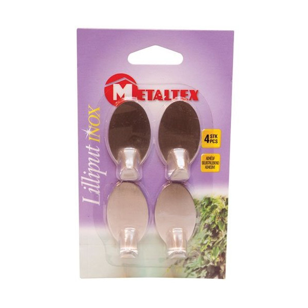 METALTEX - Lot de 4 crochets LILLIPUT Adhésifs