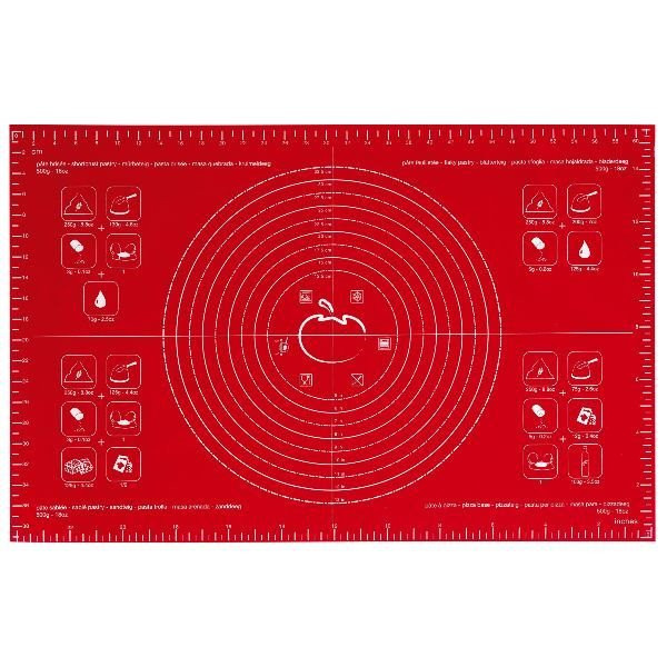 MASTRAD - Grande feuille à pâtisserie 60 x 40 cm Rouge