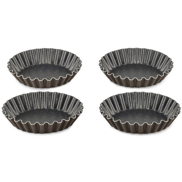 TEFAL - Lot de 4 moules à tartelettes 11 cm - Perfect Bake