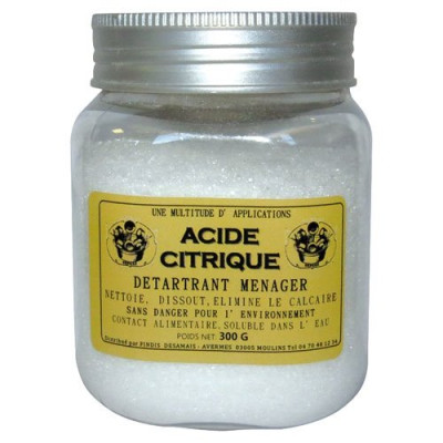 ACIDE CITRIQUE DETARTRANT MENAGER 300G (Vendu par 1)