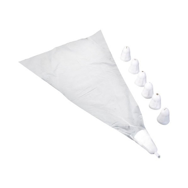 METALTEX - Lot de 3 poches à douilles jetables + 7 douilles