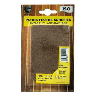 PATIN FEUTRE ADH.100X75 MARRON X1  SC (Vendu par 1)