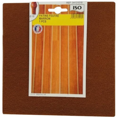 PATIN FEUTRE ADH.190X190 MARRON X1 SC (Vendu par 1)