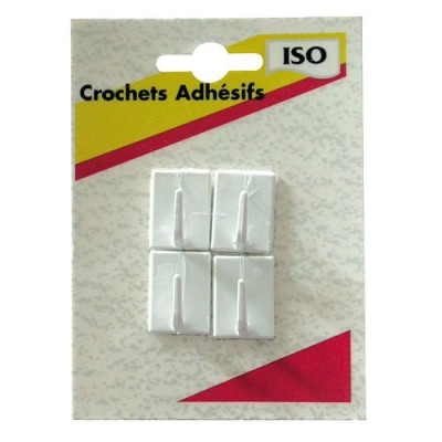 CROCHET ADH.MINI NYLON BLC    BL4 (Vendu par 1)