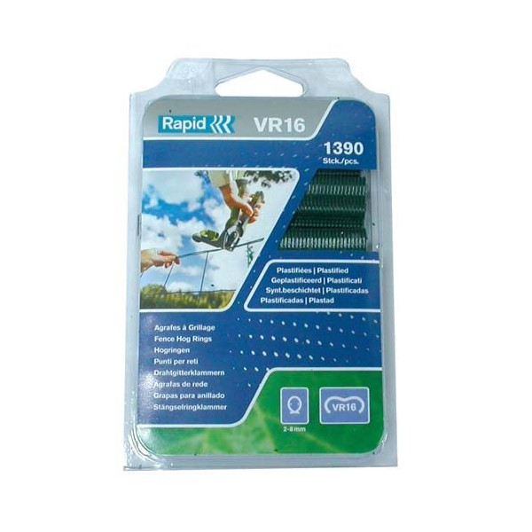 RAPID - Agrafe grillage vr16 plastifiée boite de 1390